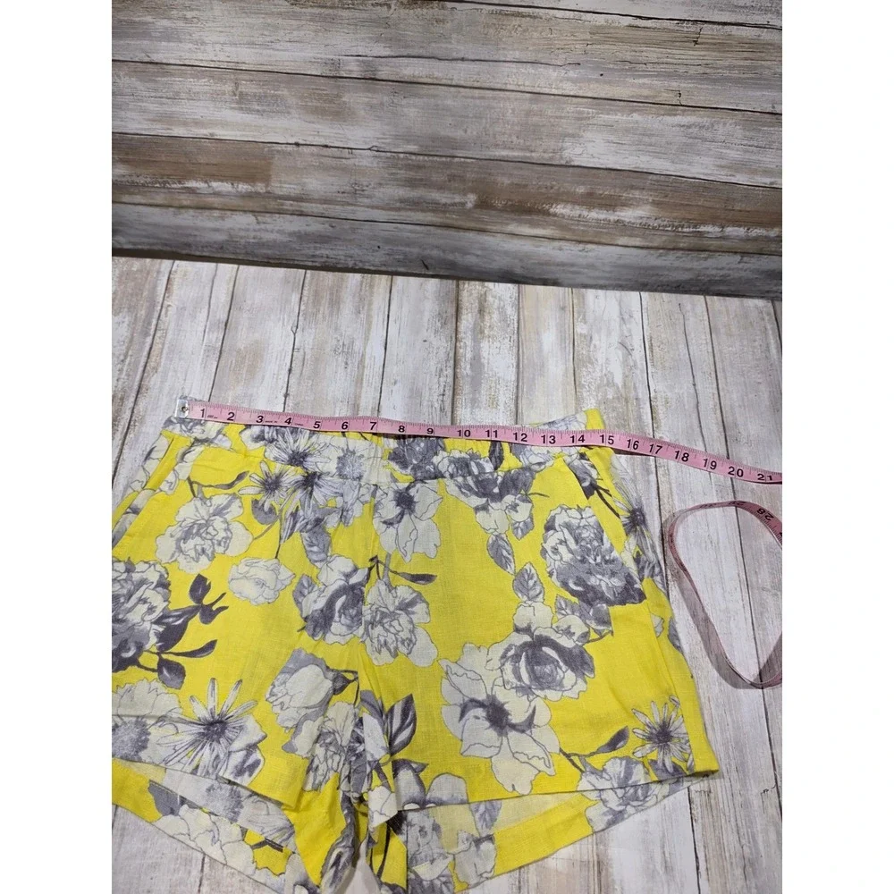 Kut‎ from the Kloth Womens Linen Floral Shorts Bundle Yellow Pink Size 6